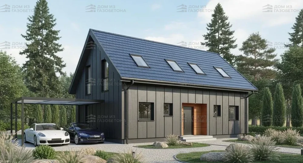 Проект Двухэтажный дом 14 на 9, 142 м2