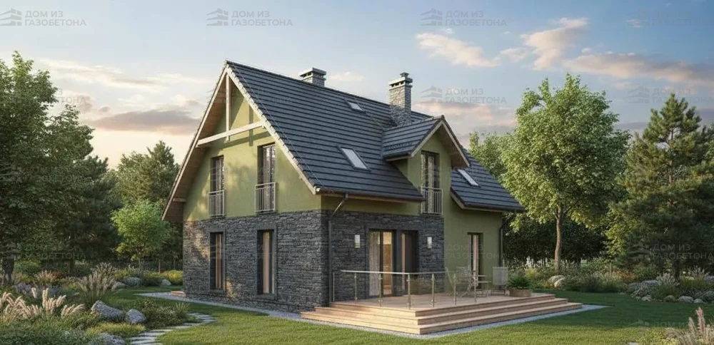 Проект Двухэтажный дом 11 на 10, 142 м2