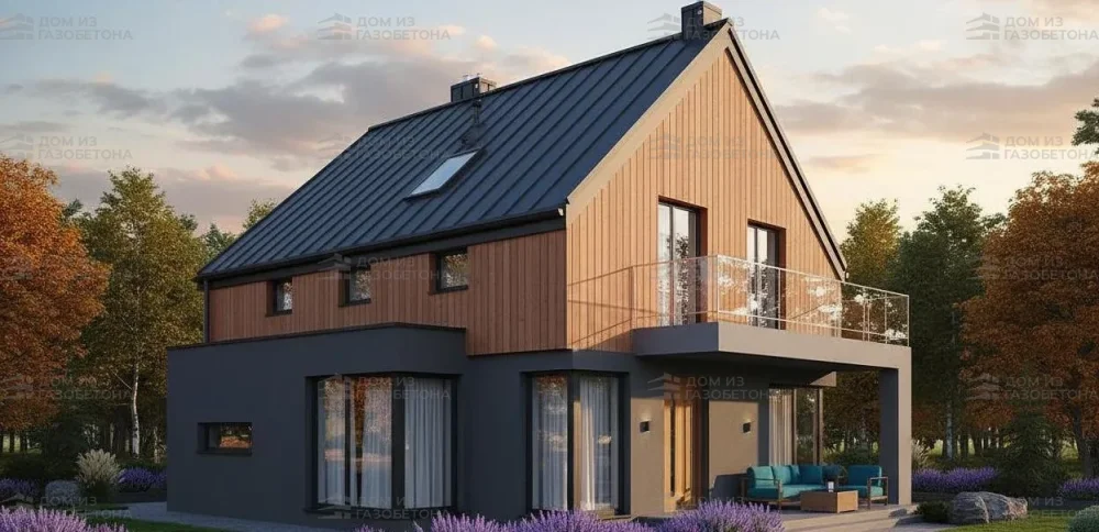 Проект Двухэтажный дом 12 на 13, 158 м2