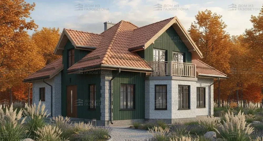 Проект Двухэтажный дом 11 на 14, 179 м2