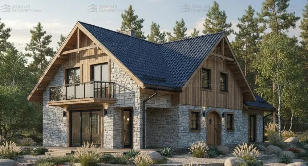 Проект Двухэтажный дом 12 на 13, 164 м2