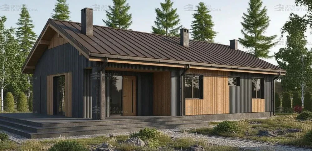 Проект Одноэтажный дом 15 на 9, 104 м2