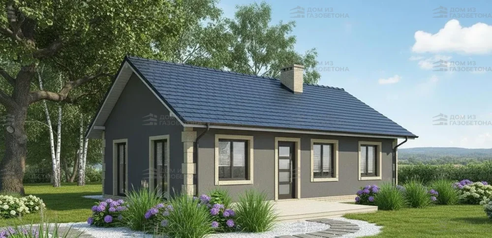 Проект Одноэтажный дом 15 на 15, 137 м2