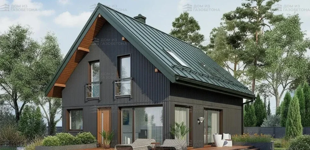 Проект Двухэтажный дом 11 на 11, 148 м2