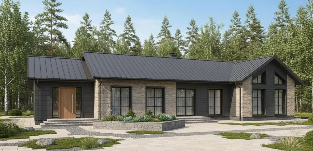 Проект Одноэтажный дом 20 на 11, 142 м2