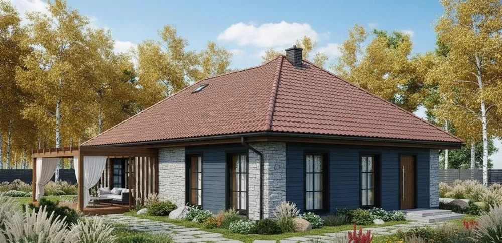 Проект Одноэтажный дом 19 на 14, 173 м2