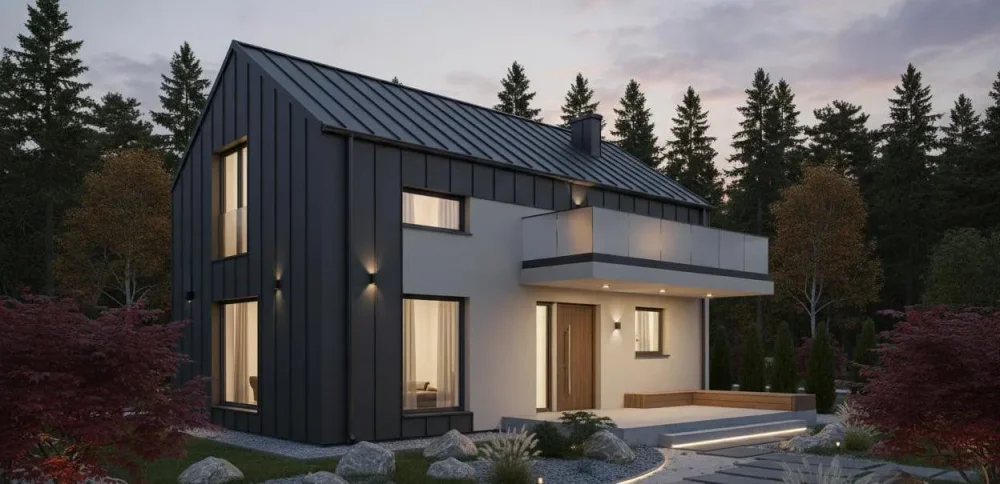 Проект Двухэтажный дом 12 на 8, 132 м2