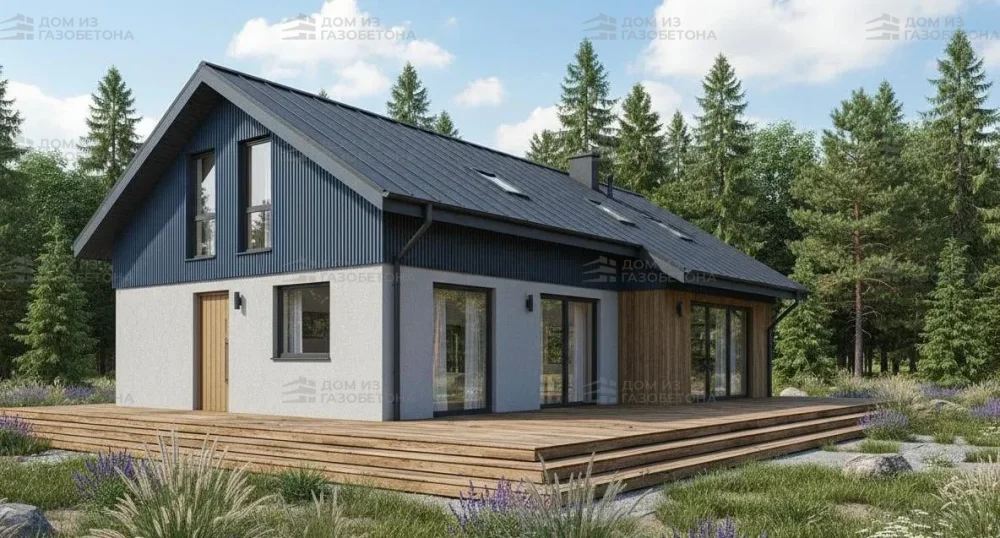 Проект Одноэтажный дом 12 на 10, 93 м2