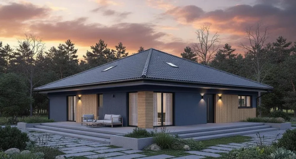 Проект Одноэтажный дом 16 на 21, 209 м2