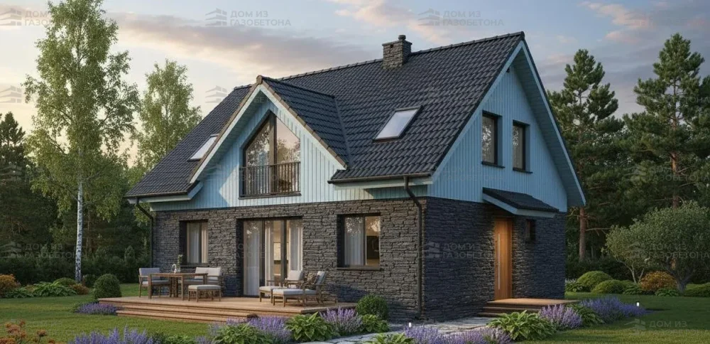 Проект Двухэтажный дом 11 на 11, 135 м2