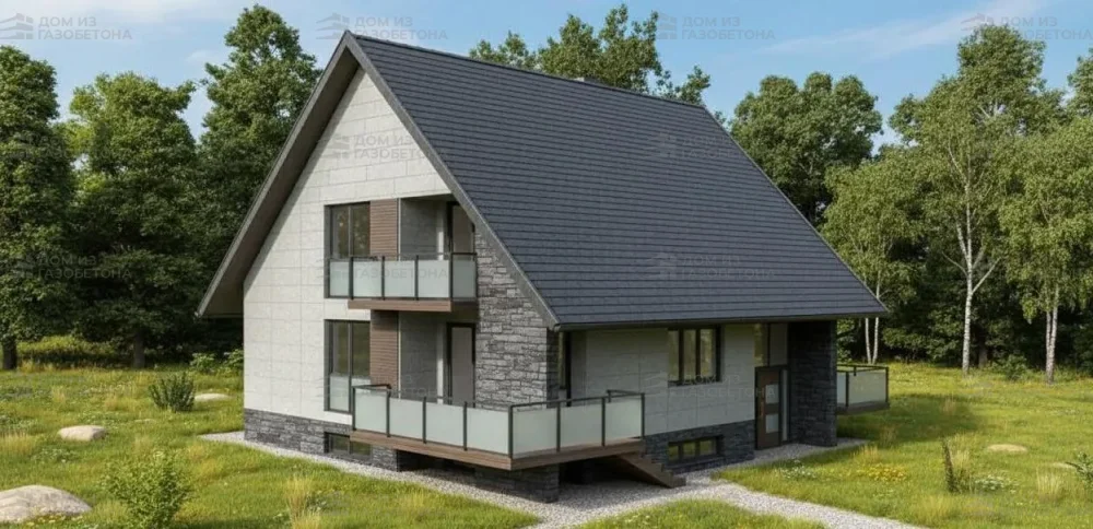 Проект Двухэтажный дом 13 на 11, 147 м2