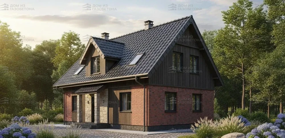 Проект Двухэтажный дом 10 на 8, 117 м2