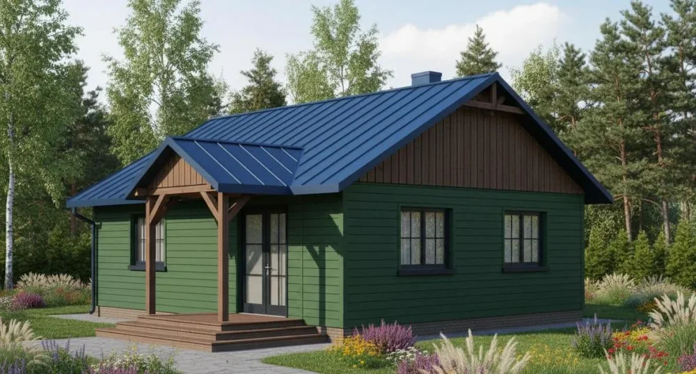 Проект Одноэтажный дом 11 на 7, 67 м2