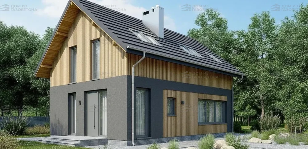 Проект Двухэтажный дом 11 на 8, 127 м2